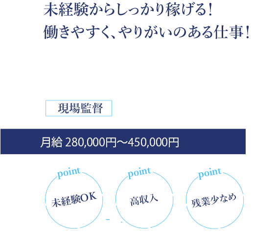 未経験からしっかり稼げる！働きやすくやりがいのある仕事！